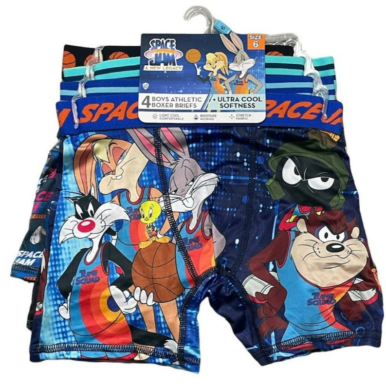 Space Jam Boys Athletic Boxer Briefs, Size 6