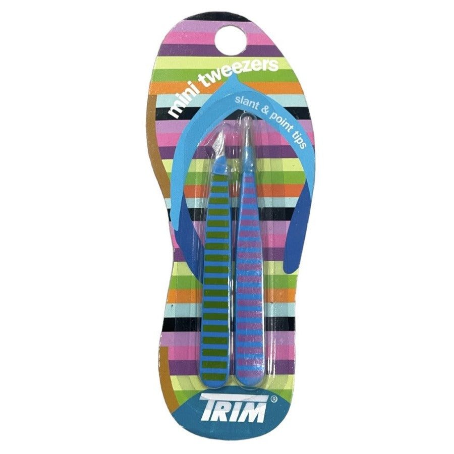 Trim Mini Tweezers Slant & Point Tips, 2 Pcs Per Pack wholesale liquidations overstock health & beauty lots makeup  surplus